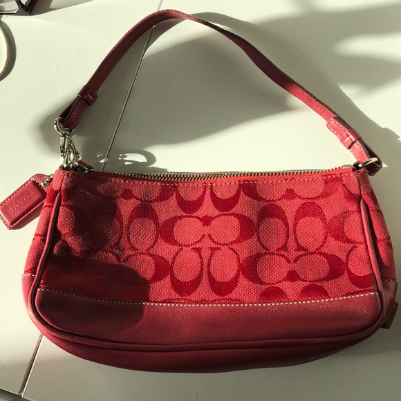 Coach Handbags - Coach red wristlet purse